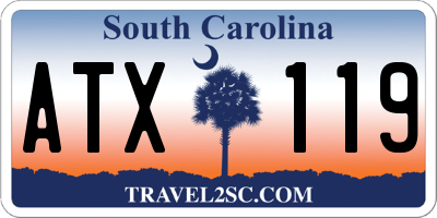 SC license plate ATX119