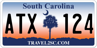 SC license plate ATX124