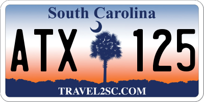 SC license plate ATX125