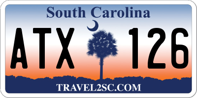 SC license plate ATX126