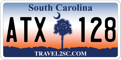 SC license plate ATX128