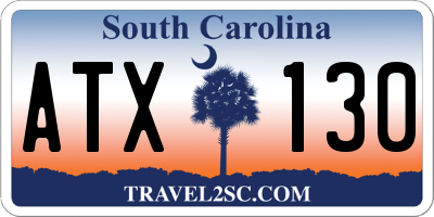 SC license plate ATX130
