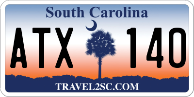 SC license plate ATX140