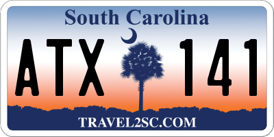 SC license plate ATX141