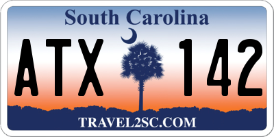 SC license plate ATX142
