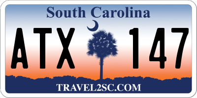 SC license plate ATX147