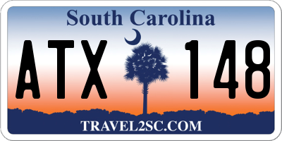 SC license plate ATX148