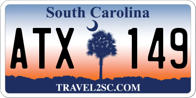 SC license plate ATX149