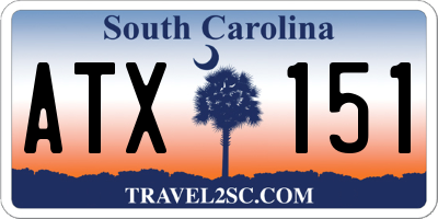 SC license plate ATX151