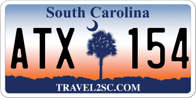 SC license plate ATX154