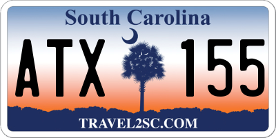 SC license plate ATX155