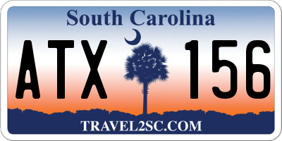 SC license plate ATX156