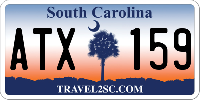 SC license plate ATX159
