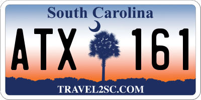 SC license plate ATX161