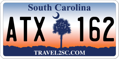SC license plate ATX162