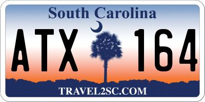 SC license plate ATX164