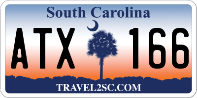 SC license plate ATX166