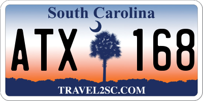 SC license plate ATX168