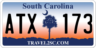 SC license plate ATX173