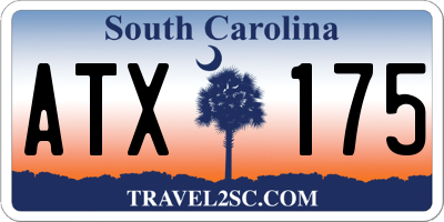 SC license plate ATX175