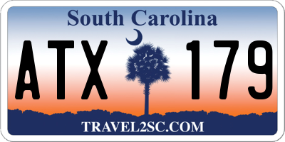 SC license plate ATX179