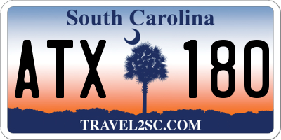 SC license plate ATX180