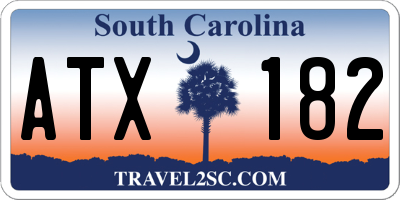 SC license plate ATX182