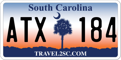 SC license plate ATX184