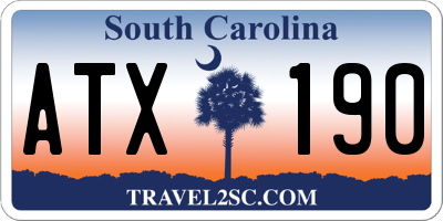 SC license plate ATX190