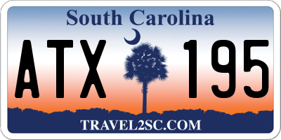 SC license plate ATX195