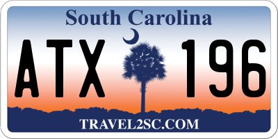 SC license plate ATX196