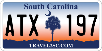 SC license plate ATX197
