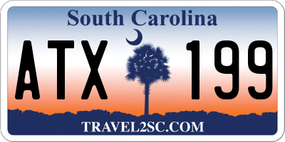 SC license plate ATX199