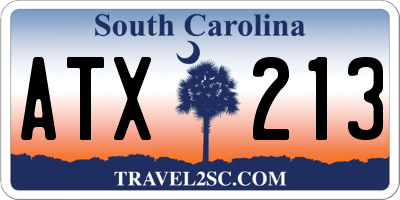 SC license plate ATX213