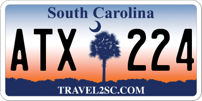 SC license plate ATX224