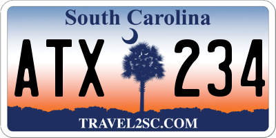 SC license plate ATX234