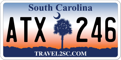 SC license plate ATX246