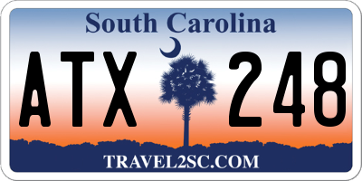 SC license plate ATX248