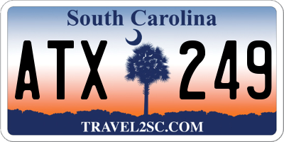 SC license plate ATX249