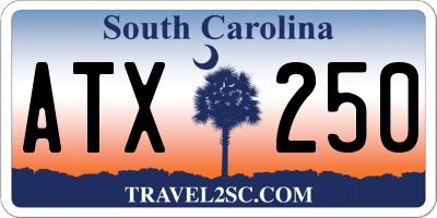 SC license plate ATX250