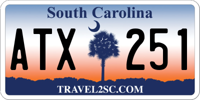SC license plate ATX251
