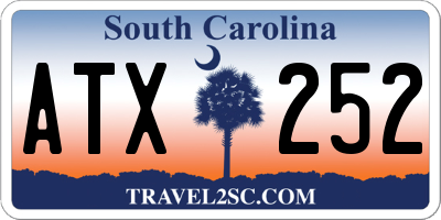 SC license plate ATX252