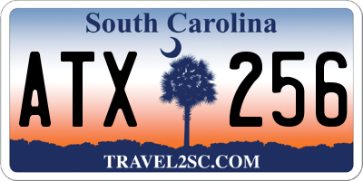 SC license plate ATX256