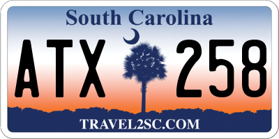 SC license plate ATX258