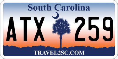 SC license plate ATX259