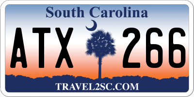 SC license plate ATX266
