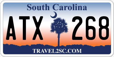SC license plate ATX268