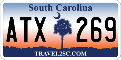 SC license plate ATX269