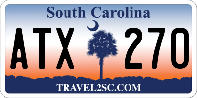 SC license plate ATX270