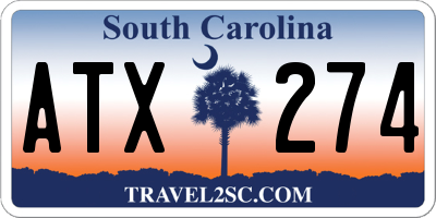 SC license plate ATX274